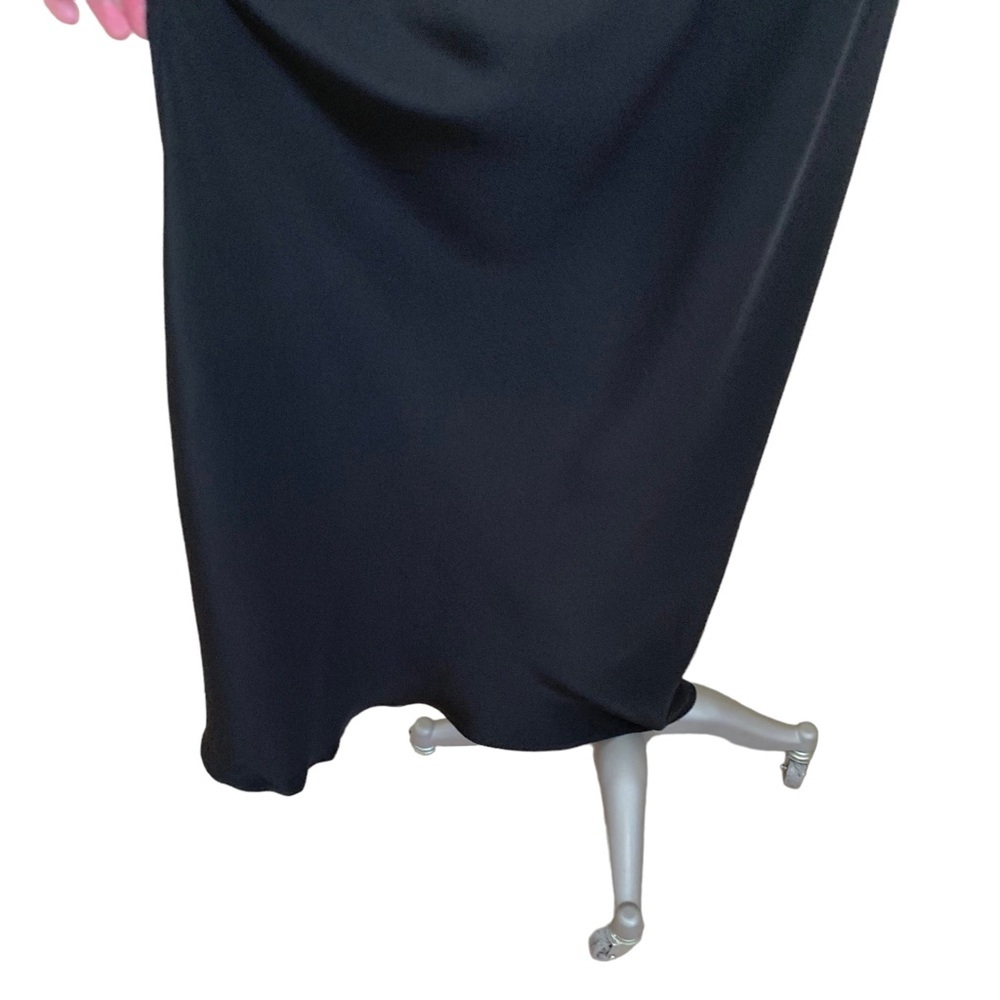 Alessandra Rich Black Capelet Silk Gown sz 40 - Picture 4 of 15